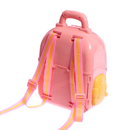 House for dolls "backpack" with dolls, furniture and accessories-16