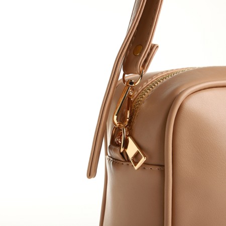 Women's bag over the shoulder Textura, small size, beige color-4