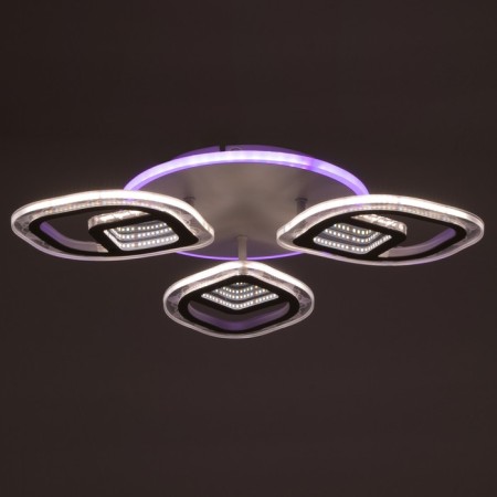 Chandelier with PDU 1146/3WT LED 81W 3000-6000k+Baster base Dimmer white 50x50x9 cm Bayerlux 52507-2