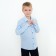 School shirt for a boy, blue color, height 128 cm