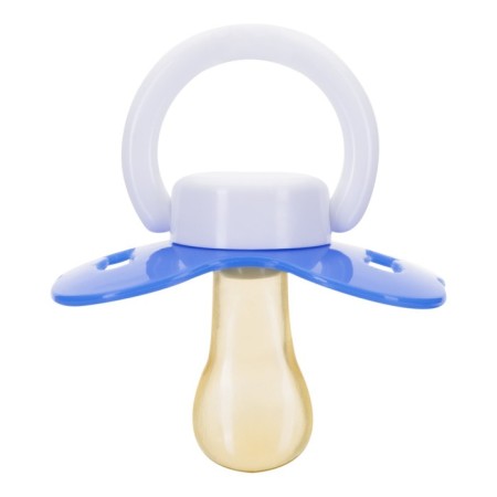 Latex orthodontic dummy, with a clothespin, from 3 months., Mix color-18