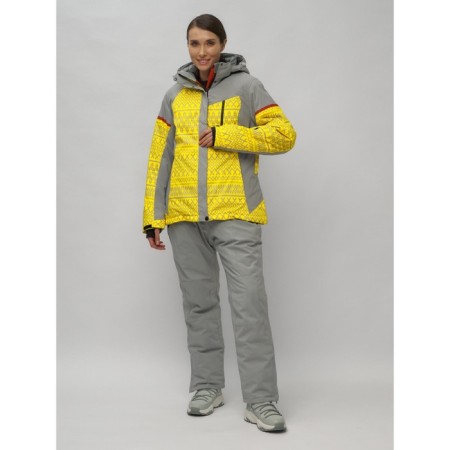 Ski suit female, size 56, yellow color-25