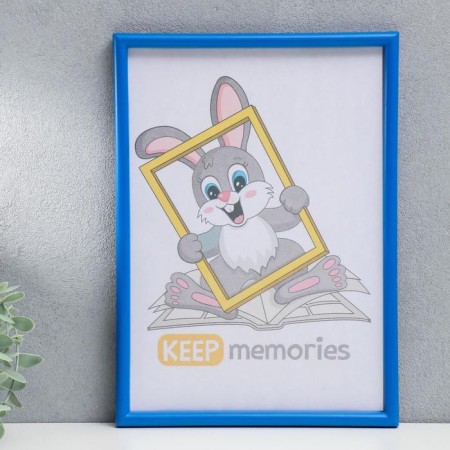 Photo frame plastic L-4 21x30 cm blue (plastic screen)