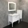 Mirror Comforty Pavia 100, white gloss, size 95x75 cm