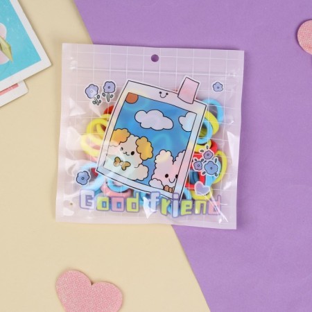Hair gum "Good wishes" (set of 50 pcs) Friends, 2 cm, mix-1