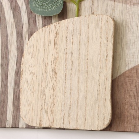 Decorative wood hooks "Abstraction. Rectangle. Flower" 1.5x19.5x23.5 cm-3