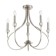 Mackenzie chandelier, E14 5x60W, Nickel color