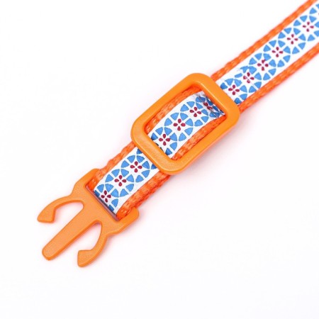 A collar with a decorative reflective strip, imitation of nylon, 30 x 1 cm, orange-4