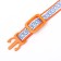 A collar with a decorative reflective strip, imitation of nylon, 30 x 1 cm, orange