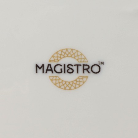 Porcelain dessert plate Magistro la Perle, D = 20 cm, white color-4