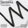 Decorative braid "Chanel", 8 mm, 10 ± 1 m, black/silver color