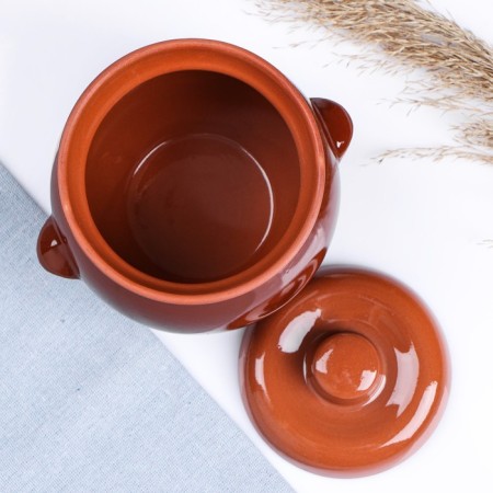 Ceramic potted pot "Kungur" with pens 0.65l-2
