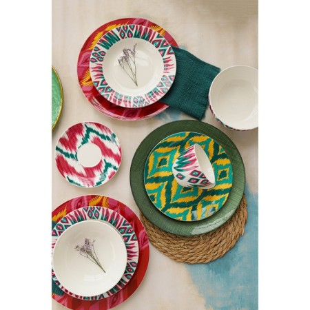 Plate porcelain dessert shade Askım, d = 20.5 cm, green color-8