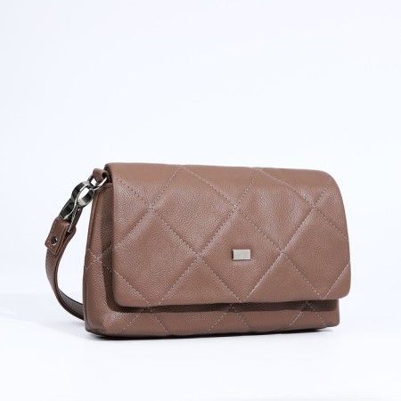 Women's bag Textura, messenger, small size, brown color-2