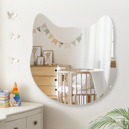 Wall mirror, 50x53 cm, with 1 plate