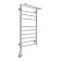 Domoterm electric heated towel rail "Medea" P10, 500x1000 mm, with a shelf, left, chrome