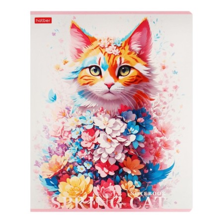 Notebook 48l CL Spring Cat, regional charts, rounded carriers, bl 65g/m2, mix-5