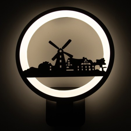 Sconces 2496/1 LED 15W 4000k Black 24x24x30 cm-2