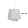 Lamp "Leila" E27 40W gray 28x28x21 cm