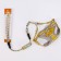 AMUNICE COMMUNICAL with a soft harness, 120 x 1 cm, Osh 28-54 cm, OG 36-60 cm, gray-yellow cage