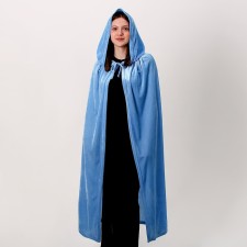 Carnival cloak adult, plush, blue color, length 115 cm