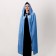 Carnival cloak adult, plush, blue color, length 115 cm