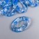 Decor for creativity plastic "Ring for the chain" transparent blue set 25 pcs 2.3x1.65 cm