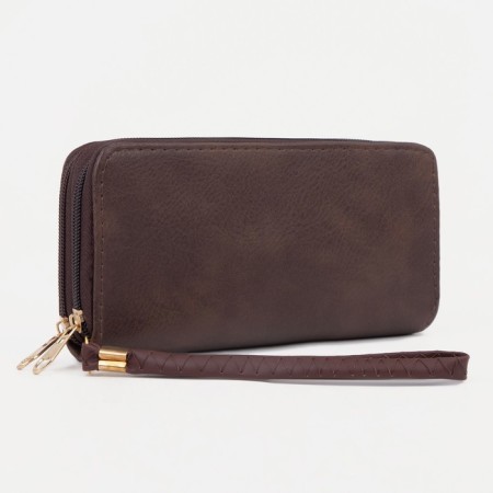 Women's wallet on lightning, brown color