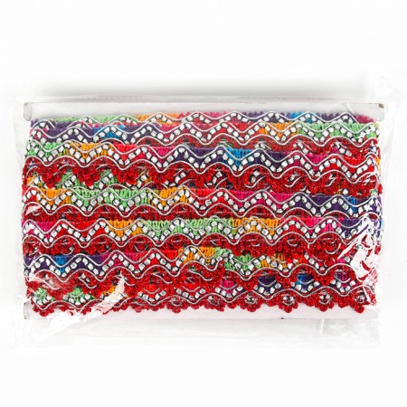 Braid multicolor “corners”, width 2.3 cm, in packaging 25 m-3