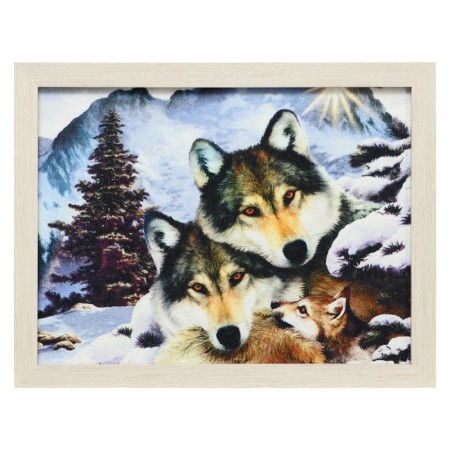 Tapestry painting "Family Wolves" 34*44 cm Mix