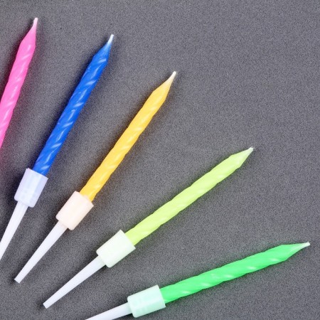 Set for decorating a cake: Topper "Happy Birthday" 1 pc., 10 candles-1