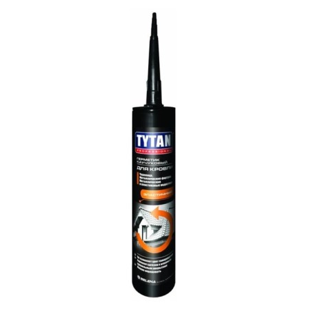 Sealant Tytan Professional (91615), rubber, for roofs, black, 310 ml