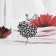 Brooch "Ballerina" Femininity, black and white color in silver