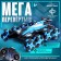 Radio controlled machine "MEGA Overnight", light and sound effects, blue color