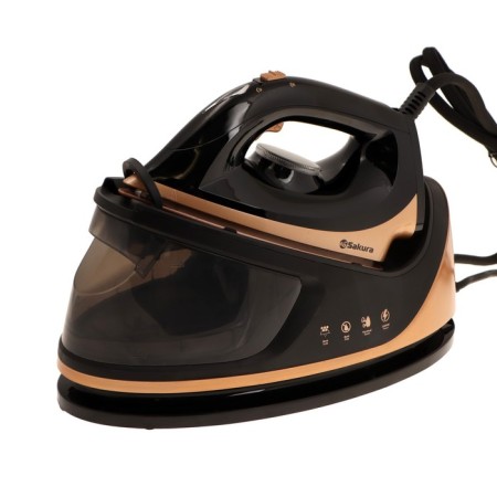 Sakura SA-3065CBK steam generator, 2400 watts, keras. sole, 1.1 l, 130g/min, black-gold