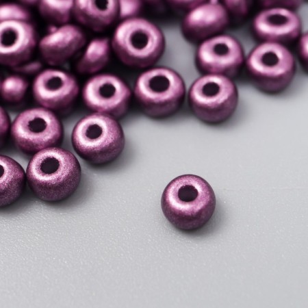 Glass beads 6/0 "metallic. Eggplant" 10 g