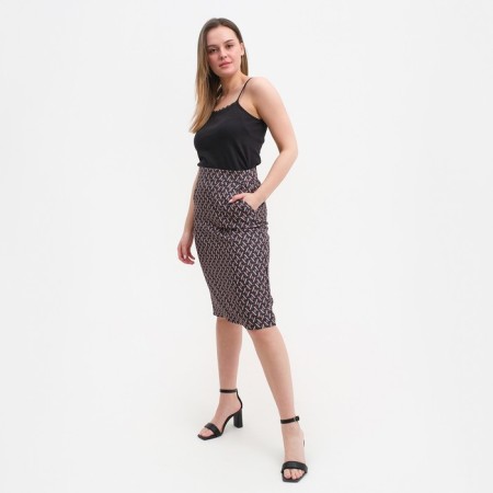 Skirt Women's Pencil, brown color, size 44