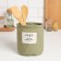 Tekstil. Ethel basket "Home", green color, 14x13 cm, 50%HL, 50%p/e