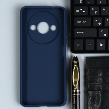 Borasco Mate case for Xiaomi Redmi A3, silicone, matte, blue