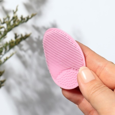 Washing brush "Oval" on a suction cup, 6.3 × 5 cm, color mix-5
