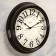 Wall clock, series: classic, smooth move, d = 31 cm, glass printing, brown