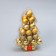 Set of balls plastic D -5 cm, 34 pcs "Christmas tree - snowflakes and peas" gold