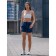 Women's shorts ise, size 46 cm, dark blue color