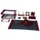 Set of desktop Bestar Platon, of wood, 11 objects, double tray, red tree