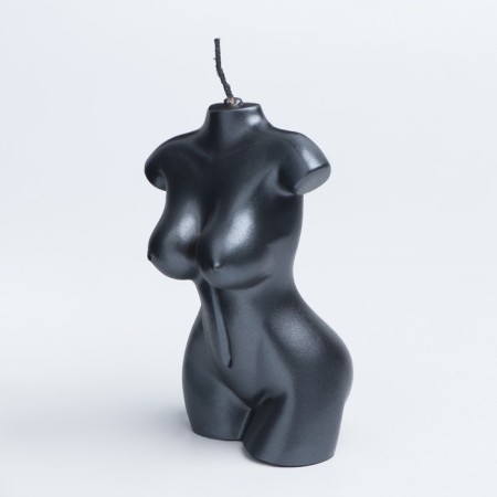Figure candle "Women's torso", 4x6x10 cm, wet asphalt, in the box-5