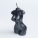 Figure candle "Women's torso", 4x6x10 cm, wet asphalt, in the box