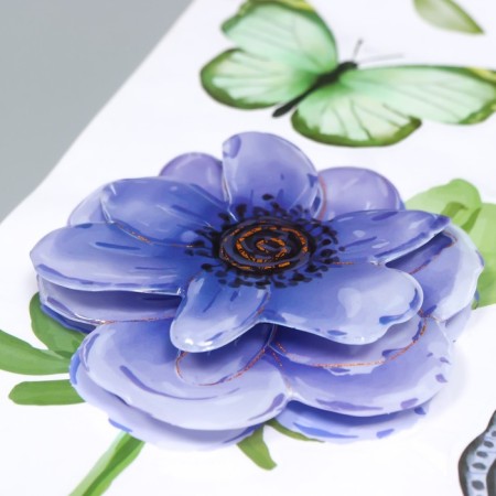 Interior plastic sticker 3D "Anemones" 50x35 cm-1