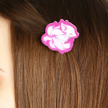 Hair clips "Chibi fox", anime, 3.4 x 3.7 x 1 cm-3