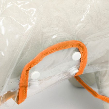 Dog raincoat, size S (DS 22, OG 35-38, Osh 36 cm), orange-6