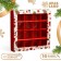 Box for sweets 16 pcs, 17.7 x 17.7 x 3.8 cm "Santa Claus, snowmen"